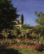 Claude Monet Garden in Bloom at Sainte-Adresse oil painting on canvas